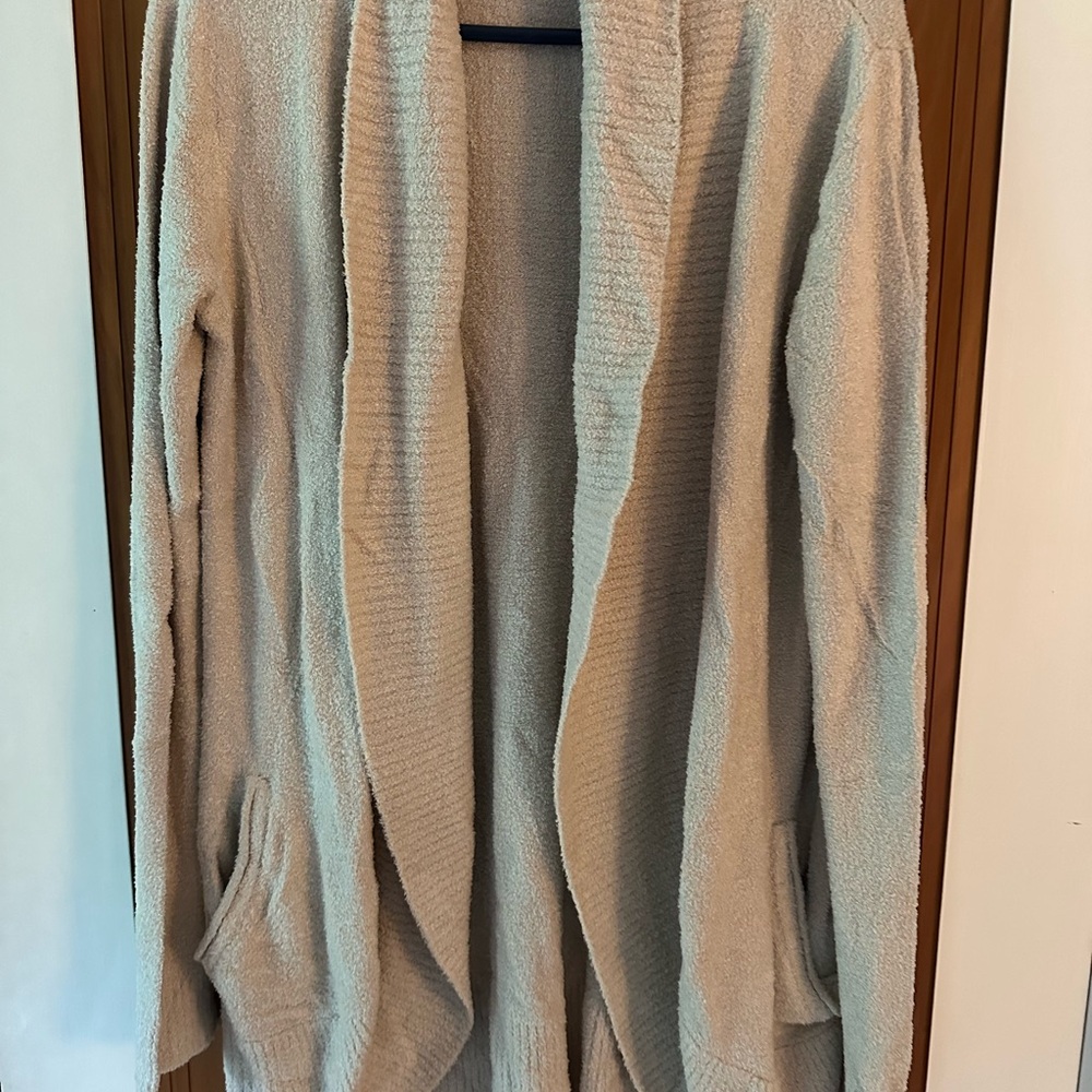 Barefoot Dreams Cozy Open-Front Women's Cardigan Sweater - Light Beige